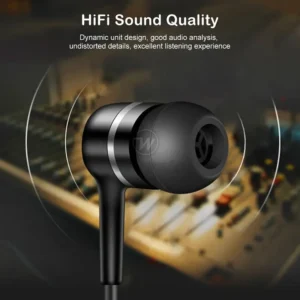 4pz Cuffie In-Ear Microfono Cancellazione Rumore Potenti 3.5mm jack cablate