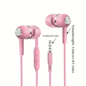 4pz Cuffie In-Ear Microfono Cancellazione Rumore Potenti 3.5mm jack cablate