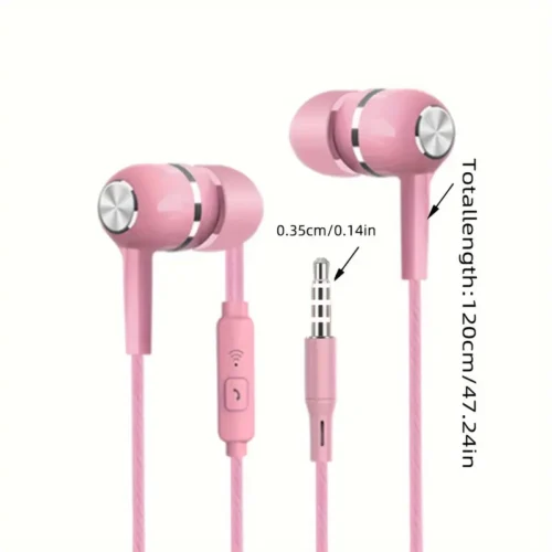4pz Cuffie In-Ear Microfono Cancellazione Rumore Potenti 3.5mm jack cablate