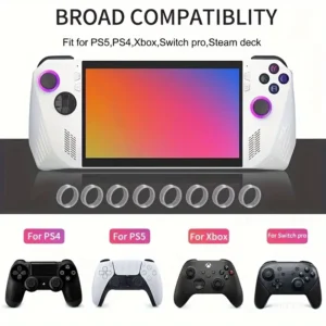 4pz Copri-Anelli Silicone NERO Controller PS5 PS4 Xbox Switch Joystick
