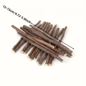 10 Bastoncini Legno Apple Animali Giocattoli Criceti Conigli Gatti Mela