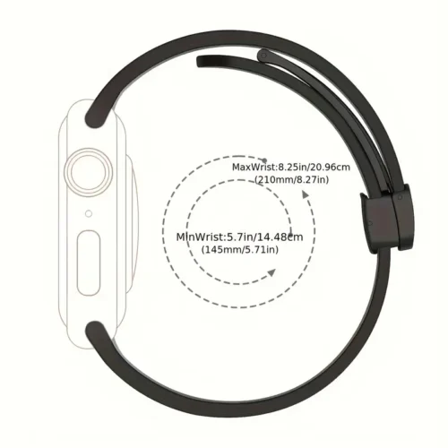 Cinturino Magnetico Silicone NERO 22mm per Forerunner Venu Galaxy Xiaomi