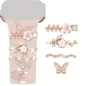Set Anelli per Cinturino Orologio Farfalla Chiodini Strass Compatibile iWatch