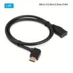 Cavo di estensione HDTV a 90 gradi sinistra maschio-femmina 20 pin Cat 6a