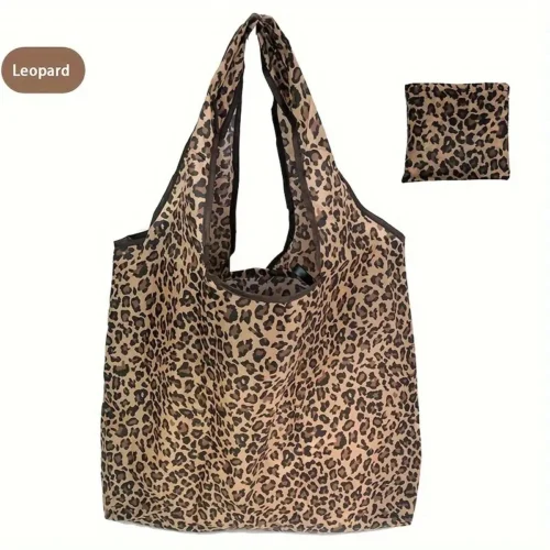 BORSA DELLA SPESA RESISTENTE RIUTILIZZABILE LAVABILE SHOPPER LEOPARDATA