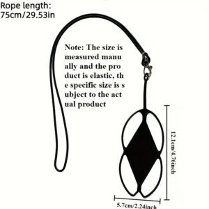 Nero Porta Carte Custodia Telefono Con Laccetto Elastica Collo Badge ID