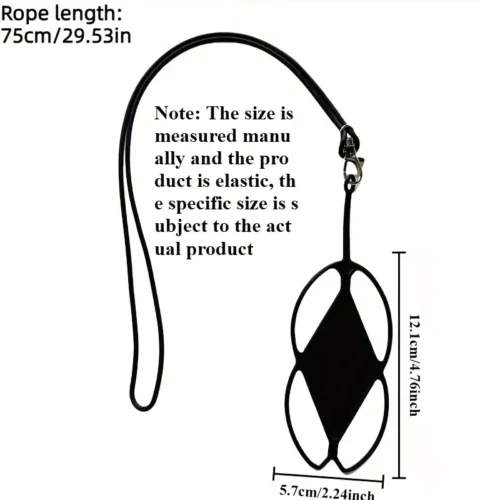 Nero Porta Carte Custodia Telefono Con Laccetto Elastica Collo Badge ID