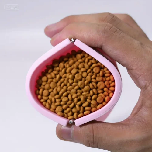 Borsa Portatile Snack Cane Silicone NERO Impermeabile Chiusura Sicura