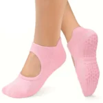 2 Paia Calzini Yoga Pilates Antiscivolo Supporto Arco Traspiranti ROSA