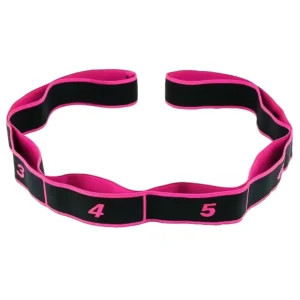 Fascia Resistenza Yoga ROSA 90cm Elastica Regolabile 8 Sezioni