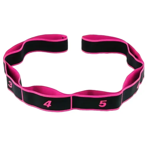 Fascia Resistenza Yoga ROSA 90cm Elastica Regolabile 8 Sezioni