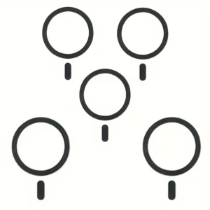 5pz Anello Ricarica Wireless Magnetico Smartphone NERO