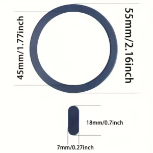 5pz Anello Ricarica Wireless Magnetico Smartphone NERO