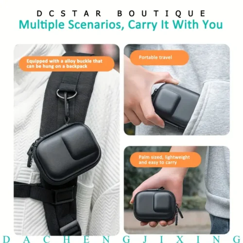 Porta Fotocamera Sportiva Fibbia Lega Scatola EVA Pelle DJI GoPro