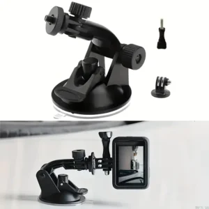 Supporto fotocamera ventosa regolabile antivento viti per GoPro AKASO EK7000 DJI