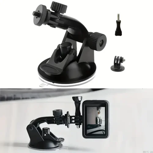 Supporto fotocamera ventosa regolabile antivento viti per GoPro AKASO EK7000 DJI