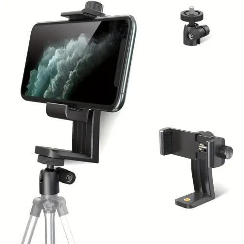 Supporto telefono girevole 360 morsetto tripode clip streaming live orizzontale