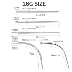 Kit piercing 5 pezzi acciaio inox chirurgico 316L filettatura barra vari formati