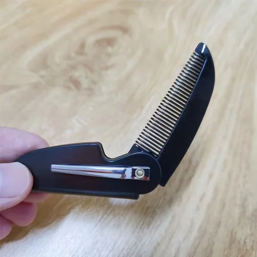 17405-TM-1.webp PETTINE TASCABILE PIGHEVOLE PER BARBA BAFFI A DENTI STRETTI UOMO