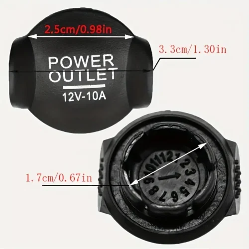 Copertura presa corrente auto 12V tappo spina durevole pulsante facile