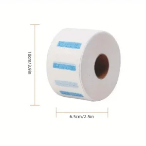 2 collari barbiere collo taglio capelli salon righe bianche blu monouso