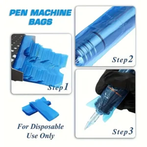 100 copricavi clip penne tatuaggi borse manicotti usa getta accessori pulizia