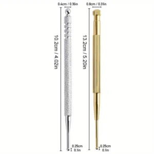 2 penne agopressione metallo sonda doppia testa riflessologia massaggio orecchie