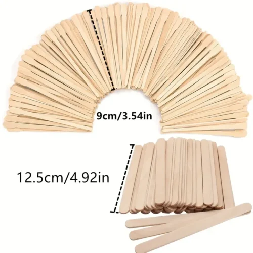 150 bastoncini cera legno spatole cera rimozione peli sopracciglia