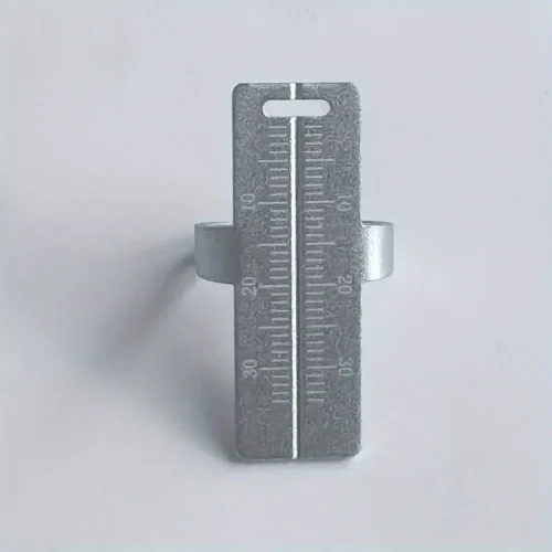 Righello ARGENTO misurazione tubi radice dita anelli lega alluminio disinfezione