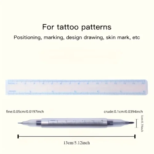 3 penne tatuaggio doppia punta viola precisione disegno manuale ricamo