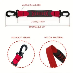 Portascarpe skate ROSSO cinghia appendi scarponi sci stivali pattini ghiaccio