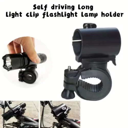 Porta lampada bici ABS resistente supporto torcia rotabile luci fino 2.59cm