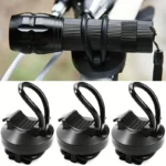Supporto clip luce bici rotante 360 PVC torce LED manubrio ciclismo