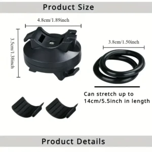 Supporto clip luce bici rotante 360 PVC torce LED manubrio ciclismo