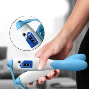 Corda salto meccanica regolabile digitale ergonomica anti scivolo palestra BLU