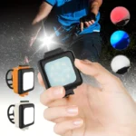 Mini luce mountain bike multifunzionale torcia bianca gialla rossa notturna