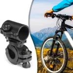 Morsetto luce bici rotante 360 installazione senza attrezzi antiscivolo torcia