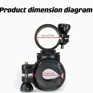 Morsetto luce bici rotante 360 installazione senza attrezzi antiscivolo torcia