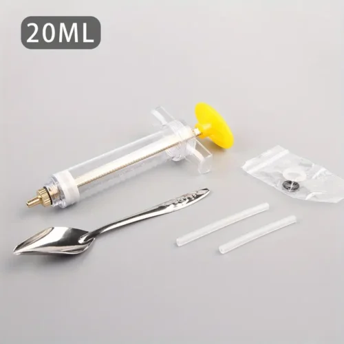 Kit siringa alimentazione uccelli 20ml ABS tubo morbido misurino cucchiaio