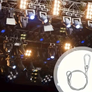 Corda sicurezza 70cm filo acciaio alta resistenza illuminazione palcoscenico