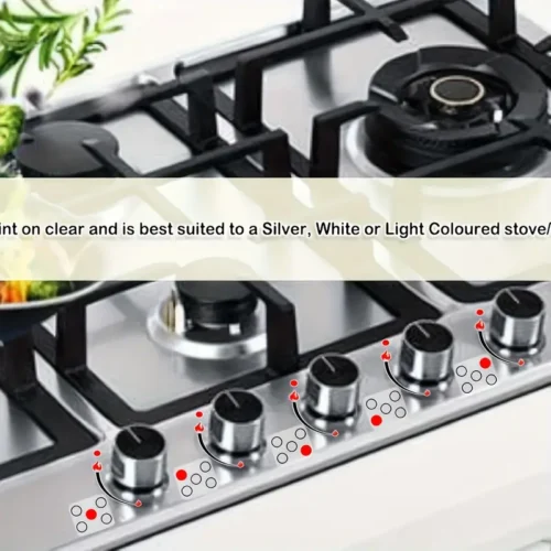 Adesivi vinile geometrici indicatore fiamma maniglie forno autoadesivi