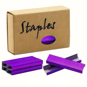 Graffette colorate cancelleria cartelle libri materiale cucitrice viola lucide