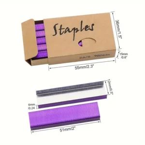 Graffette colorate cancelleria cartelle libri materiale cucitrice viola lucide