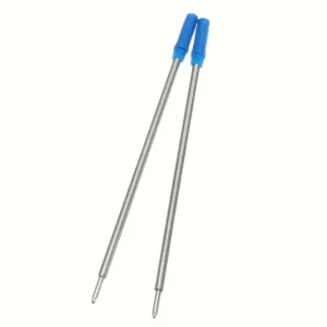 10 ricariche penna sfera inchiostro BLU punta media ricambio penna metallo