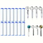 7pz filtri doccia acqua dura rimuove cloro migliora pelle beige chiaro