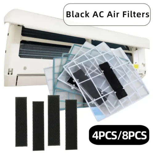 2pz filtri condizionatore aria nero germi fibra poliestere griglia nido ape