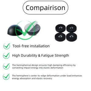 12pz cuscinetti isolamento gomma NERA altoparlanti giradischi piedini