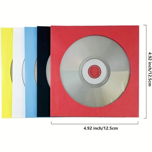 25 custodie carta CD DVD BIANCHE 120gsm finestra trasparente chiusura patta