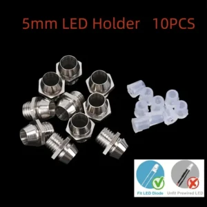 10pz clip porta-LED 5mm supporti basi metallo plastica montaggio espositori