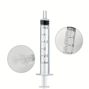 25 siringhe 3ml senza coperchi laboratorio alimentazione piccoli animali